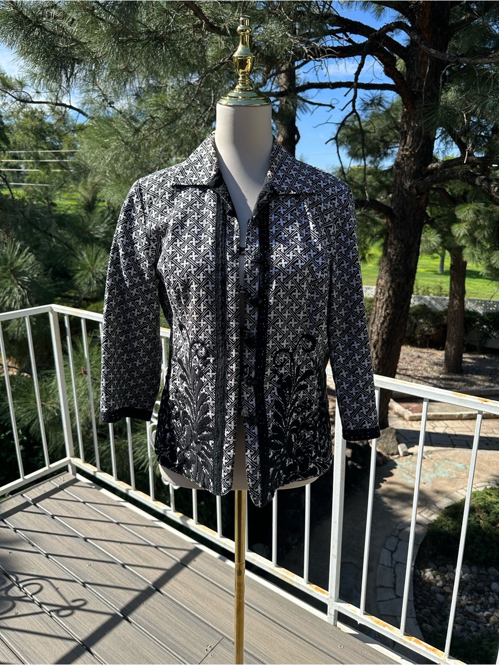 Coldwater Creek Black and White, Reversible Blazer